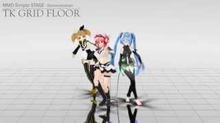 【MMD】 ステージ配布  Simple STAGE quotTK GRID FLOORquot DL [upl. by Aydin344]