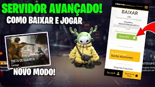 COMO BAIXAR E JOGAR NO SERVIDOR AVANÇADO DO FREE FIRE COMO COLOCAR O CÓDIGO [upl. by Lewin]