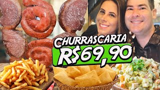 Churrascaria Rodízio Mais Barata 🍖 Norte Grill Churrasco [upl. by Gnat]