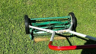 Vintage Turfmaster model 506A push reel mower [upl. by Bornstein962]