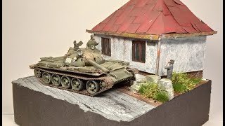 Building And Painting a 172 Diorama For My T54B [upl. by Annaiuq735]