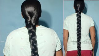 beautiful oiled hair braid  oiling long hair braiding [upl. by Trula]