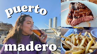 PUERTO MADERO Parrilla Cerveja e Provando Alfajor  Buenos Aires 2023 [upl. by Neiviv819]