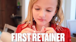 GETTING HER FIRST RETAINER  HOW TO TAKE CARE OF A RETAINER FOR YOUNG KIDS [upl. by Enelehs]