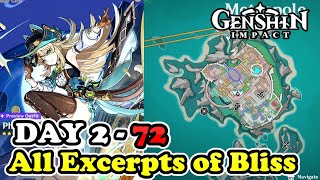 All Excerpts of Bliss amp Chest Locations DAY 2 Genshin Impact Summertide Scales and Tales [upl. by Ehsiom136]