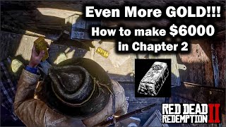 MORE GOLD how to make 6000 early in chapter 2 in addition to the Explorer Challenge  Red Dead 2 [upl. by Schell986]