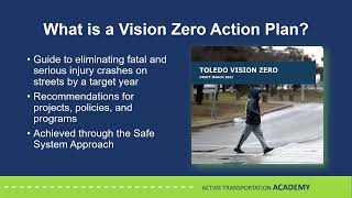 Active Transportation Academy  Creating a Vision Zero Action Plan Training Part 1 [upl. by Anetsirhc]