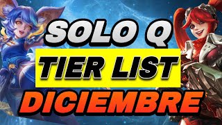 SOLO Q TIER LIST DE DICIEMBRE  Los Mejores Héroes En El Juego Actualmente [upl. by Sevein]