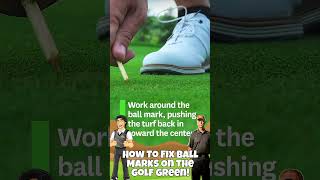 How To Fix Ball Marks On The golf Green golftips ballmarkrepair shorts [upl. by Melissa946]