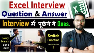 Excel interview question and answer  Switch in Excel  Excel Interview [upl. by Abbe598]