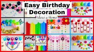 Very Easy Kids Birthday Decoration Ideas At Home  Party Decorations [upl. by Maletta417]