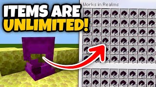 Insane REALMS DUPLICATION GLITCH in Minecraft Bedrock Edition 120 [upl. by Leander]