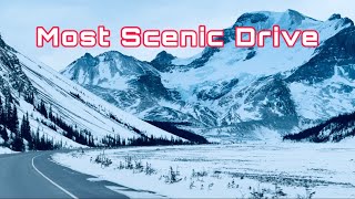 Icefields Parkway  Winter Drive  Jasper to Lake Louise [upl. by Vinn296]