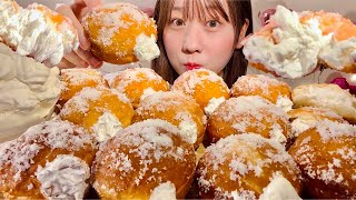 ASMR Cream Donuts【Mukbang Eating Sounds】【English subtitles】 [upl. by Maxy]