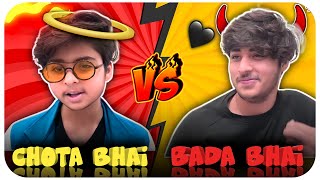 CHOTA BHAI VS BADA BHAI 😇⚡😈  MINKU VS RAJ  RajGrover005 [upl. by Nennerb]