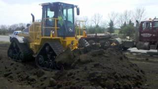 John Deere 764 High Speed Dozer Dozer in Action [upl. by Karlik]