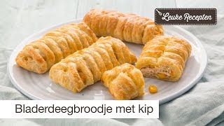 Bladerdeegbroodjes met kip [upl. by Parrnell122]