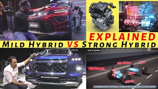 Grand Vitara  HyRyder  Mild Hybrid VS Strong Hybrid Explained  Itni Mileage Kaise 🔥 [upl. by Silrak844]