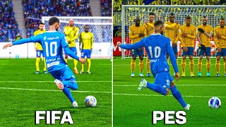 Neymar JR Free Kicks • FIFA vs PES From 2011 to 2024 [upl. by Mulderig240]