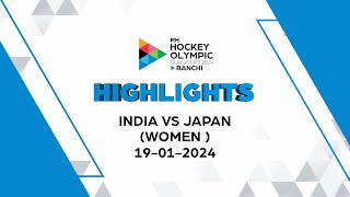 FIH Hockey Olympic Qualifier Ranchi Bronze medal game  Mini highlights India vs Japan Women [upl. by Akilak]