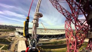 Dave abseiling down the Arcelormittal Orbit [upl. by Aicnerolf851]