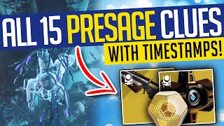 Destiny 2  ALL 15 PRESAGE CLUES Every Scannable w Timestamps Season of the Chosen [upl. by Netti]