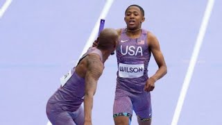 US 4x400 Relay Team Dominates in Quincy Wilsons Thrilling Olympic Debut [upl. by Sall53]