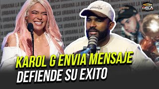 KAROL G MANDA MENSAJE A QUIENES DICEN QUE LO LOGRÓ POR ANUEL AA [upl. by Casteel]