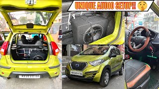 Datsun RediGo with UNIQUE Audio Setup 😮  LIGHT UPGRADE 🔥  PARKING SENSORS  SEAT COVERS [upl. by Airemat]