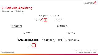 Partielles Ableiten 3 Kreuzableitungen [upl. by Lorita]