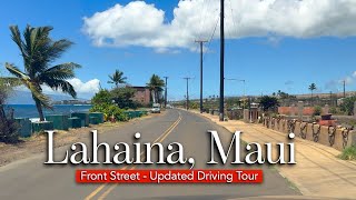 FRONT Street in LAHAINA  Updated Driving Tour  MAUI Building Info [upl. by Marti]