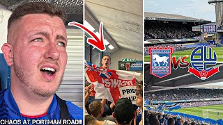 IPSWICH TOWN VS BOLTON WANDERERS  11  90TH MINUTE HEARTBREAK CRAZY NOISE amp 27000 FANS RETURN [upl. by Josler]