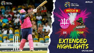 Extended Highlights  Barbados Royals vs St Kitts and Nevis Patriots  CPL 2023 [upl. by Accber]