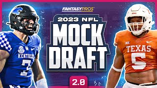 2023 NFL Mock Draft TWO Full Rounds with TRADES [upl. by Yenffad870]