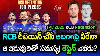 RCB Retained Players List For IPL 2025 Probable  RCB Retention List 2025  GBB Cricket [upl. by Dove]