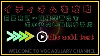 【英熟語 例文集】［暗記必須レベル］the acid test【スキマ時間活用】 [upl. by Suki]