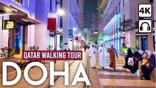 DOHA Qatar 🇶🇦 Nightlife 4K Walking Tour Souq Waqif amp Downtown [upl. by Boeschen44]