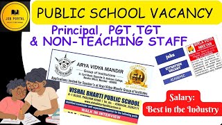 Public School Teaching Jobs  PGT TGT NONTEACHING JOBS [upl. by Olmstead757]