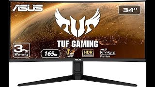 ASUS TUF Gaming VG34VQL1B 34quot Monitor curvo HDR WQHD 3440x1440 165Hz [upl. by Vivyan284]