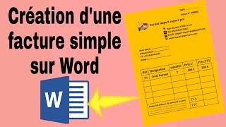 comment faire une facture dans word [upl. by Aloke]