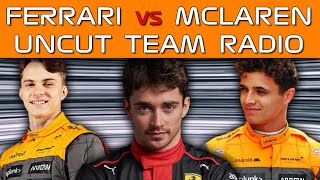 Leclerc v Piastri v Norris  Radio last 10 laps  2024 Italian GP [upl. by Piderit]