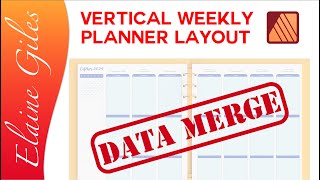 Data Merge a Vertical Weekly Layout in Affinity Publisher [upl. by Alpers424]