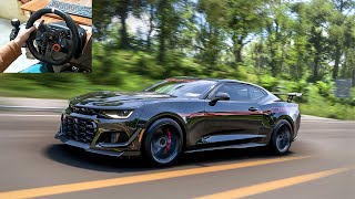 1100HP Hennessey Camaro ZL1 Exorcist  Forza Horizon 5  Steering Wheel Gameplay [upl. by Eimmat138]