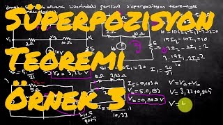 Elektrik Elektronik Mühendisliğine Giriş Ders 40Süperpozisyon Teoremi Örnek 3Superposition Theorem [upl. by Krakow]