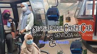 Singapore CableCar MountFaber to Sentosa Wheelchair friendly [upl. by Annayar]