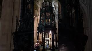 THE MAGNIFICENT MARBLE FONT AND CARVED WOODEN COVER AT DURHAM CATHEDRAL [upl. by Ferdinana81]