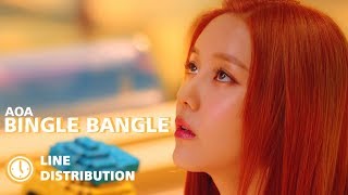 AOA 에이오에이  Bingle Bangle 빙글뱅글 Line Distribution [upl. by Atirat]