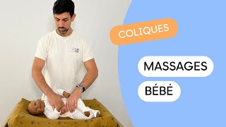 MASSAGE BÉBÉ COLIQUE  comment soulager les coliques de bébé [upl. by Berlyn686]