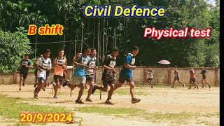 Civil Defence  B shift  physical test  Male Running 2092024 September [upl. by Libnah]