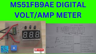 NUVOTON MS51FB9AE DIGITAL VOLTMETERAMPERE METER  MS51FB9AE SEVEN SEGMENT DISPLAY DRIVE DIY [upl. by Asilrac]